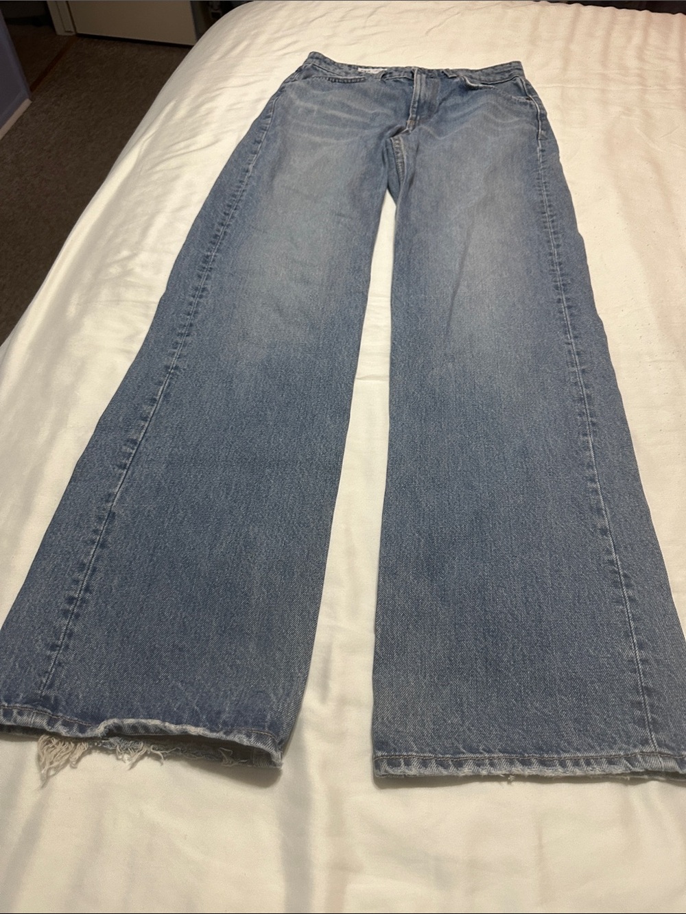 Zara Light Blue Wide-Leg Women's Jeans